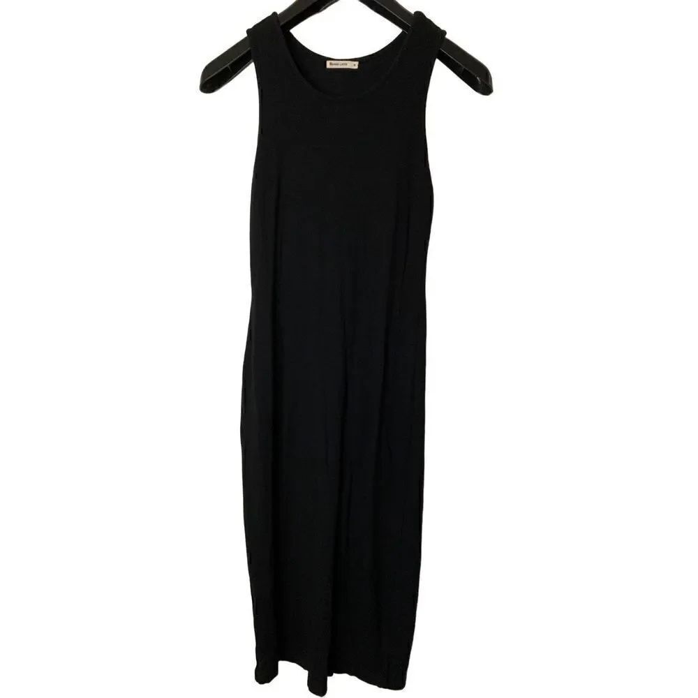 Marine Layer maxi dress ribbed black women's size medium